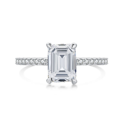 [Rose Tomorrow]2.0 Carat Scintillating Ornate Radiant Cut Party Ring