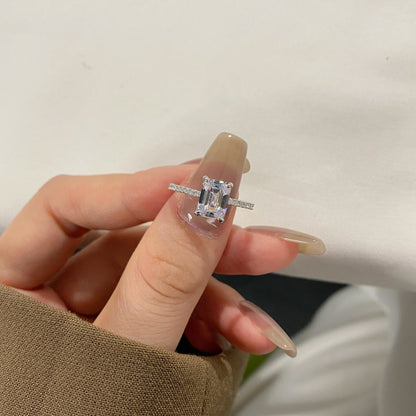 [Rose Tomorrow]2.0 Carat Scintillating Ornate Radiant Cut Party Ring