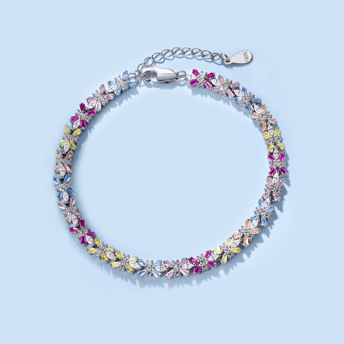 [Rose Tomorrow]Radiant Colorful Emerald Cut Party Bracelet