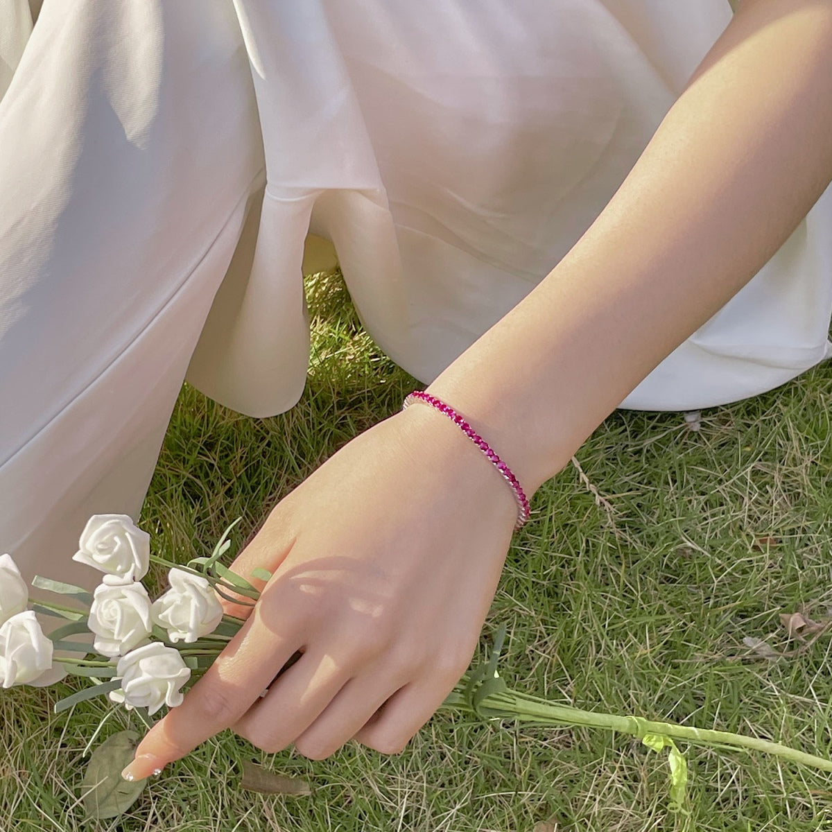 [Rose Tomorrow]Radiant Colorful Round Cut Party Bracelet