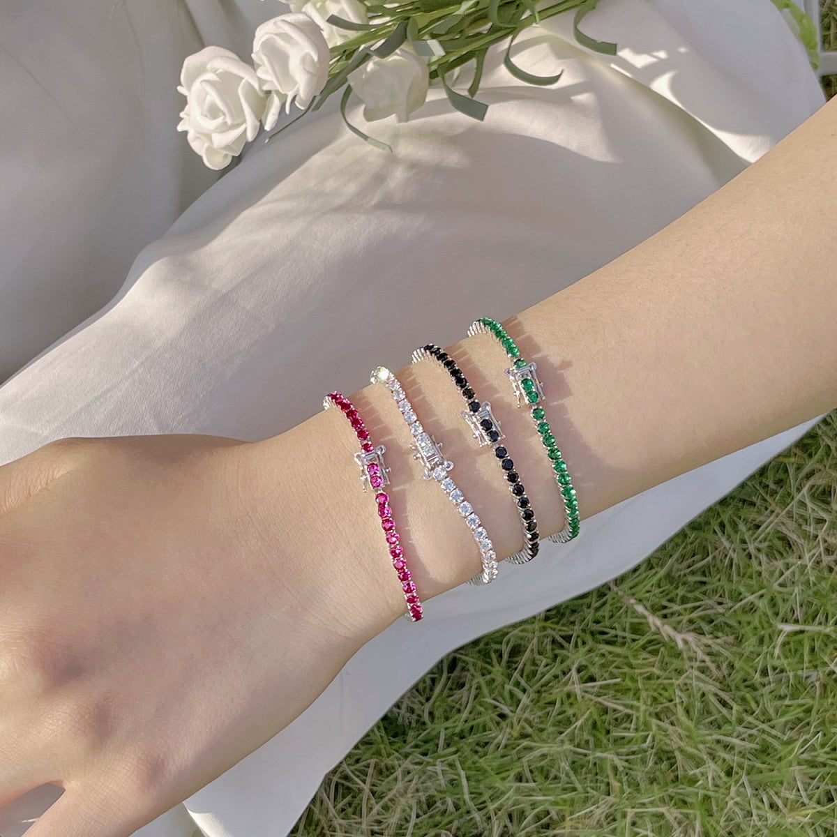 [Rose Tomorrow]Radiant Colorful Round Cut Party Bracelet