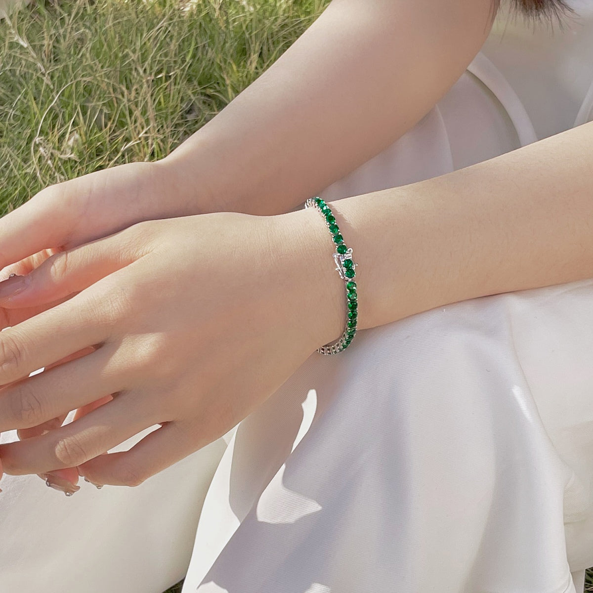 [Rose Tomorrow]Radiant Colorful Round Cut Party Bracelet