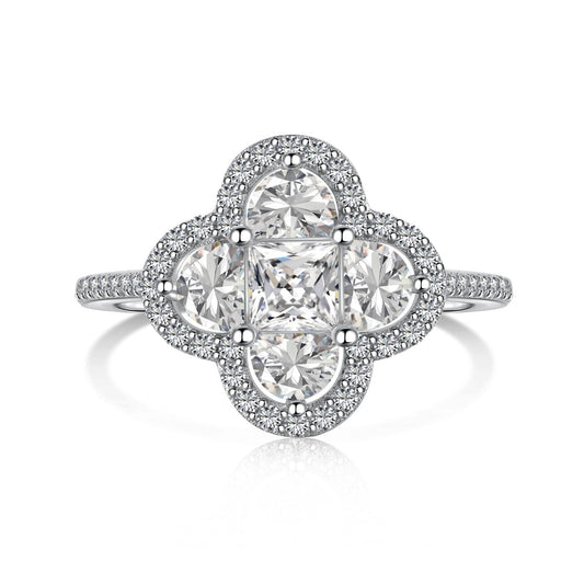 [Rose Tomorrow]Luxurious Eternity Flower Shape Banquet Ring