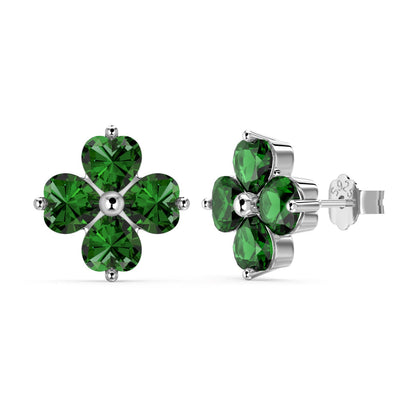 [Rose Tomorrow]Four-Leaf Clover Ball Earrings