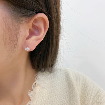 [Rose Tomorrow]Unique Round Shape Earrings