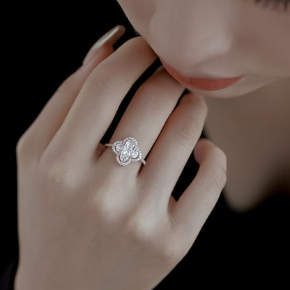 [Rose Tomorrow]Luxurious Eternity Flower Shape Banquet Ring