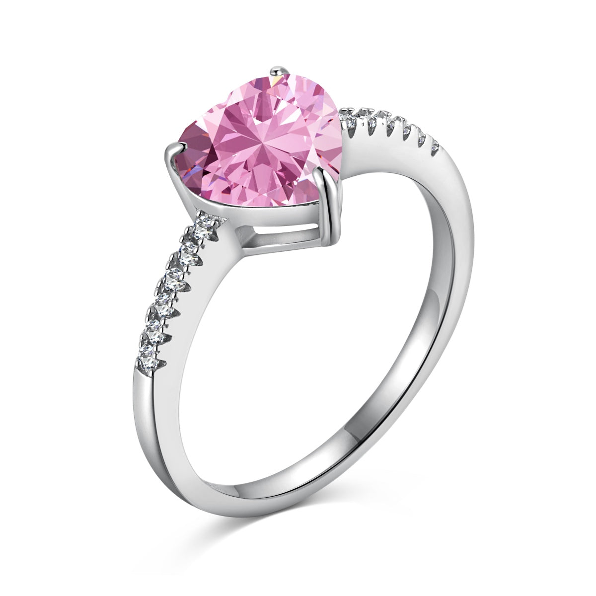 [Rose Tomorrow]2.0 Carat Dazzling Lustrous Heart Cut Lover Ring