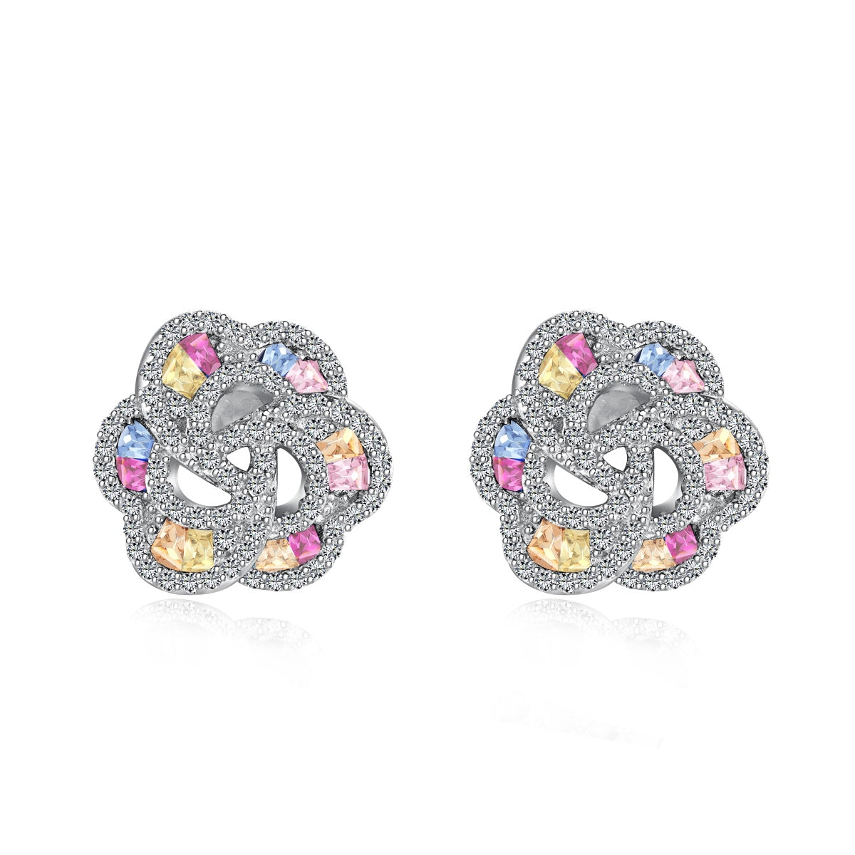 [Rose Tomorrow]Exquisite Flower Shape Daily Earrings