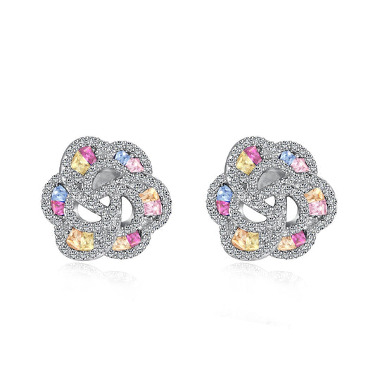 [Rose Tomorrow]Exquisite Flower Shape Daily Earrings