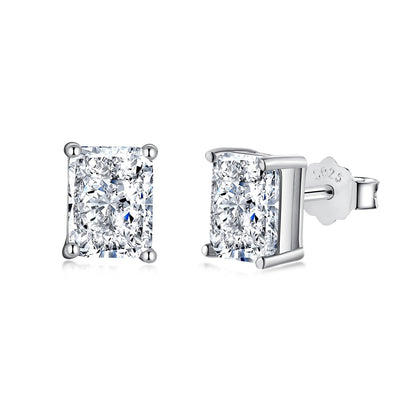 [Rose Tomorrow]Radiant Luxurious Princess Cut Daily Earrings