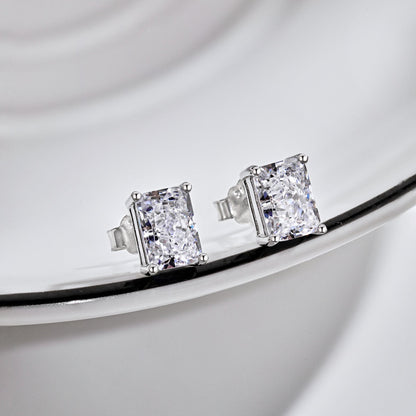 [Rose Tomorrow]Radiant Luxurious Princess Cut Daily Earrings