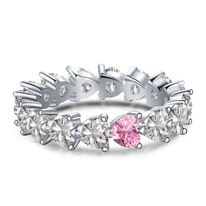 [Rose Tomorrow]0.25 Carat Radiant Romance Heart Cut Lover Ring