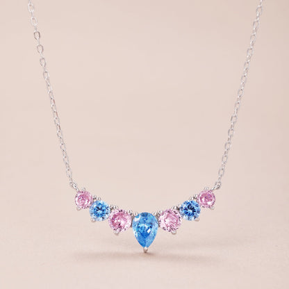 [Rose Tomorrow]Dainty Colorful Heart Necklace