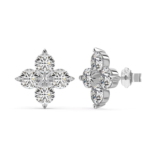 [Rose Tomorrow]Four-Leaf Clover Eight-Pointed Star Earrings