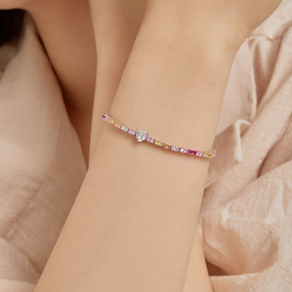 [Rose Tomorrow]Delicate Romantic Heart Shape Lover Bracelet