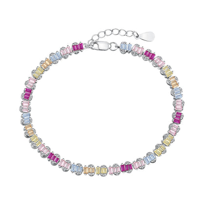 [Rose Tomorrow]Delicate Colorful Emerald Cut Party Bracelet