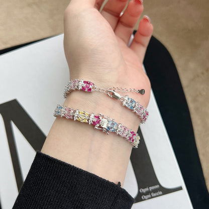 [Rose Tomorrow]Delicate Colorful Multi Cut Party Bracelet