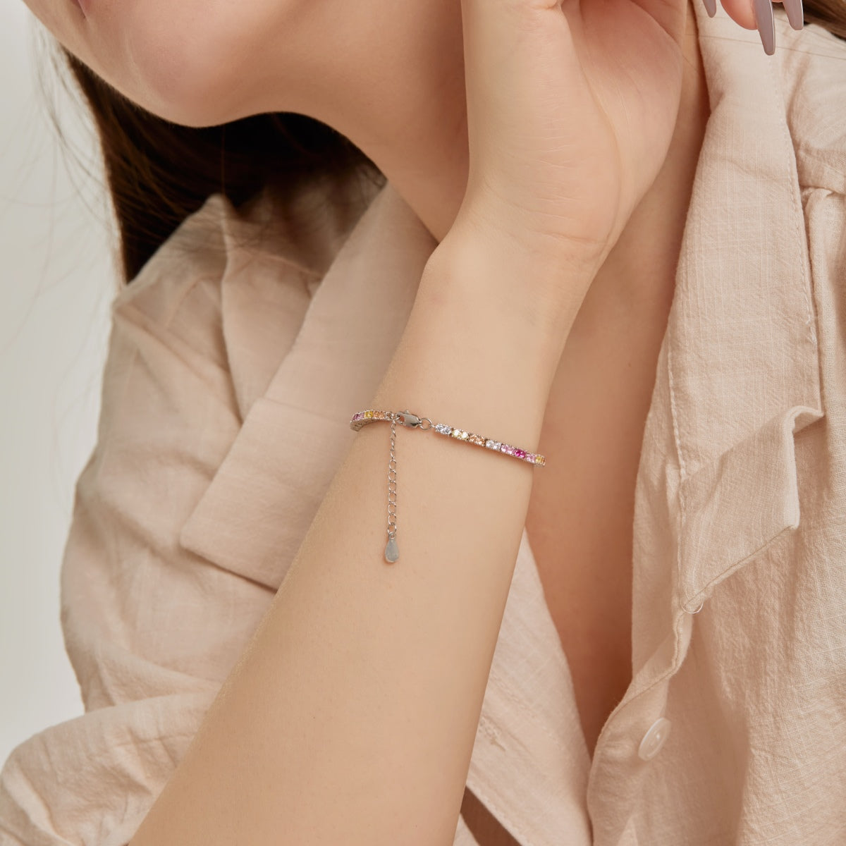 [Rose Tomorrow]Delicate Romantic Heart Shape Lover Bracelet