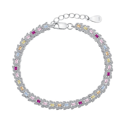 [Rose Tomorrow]Delicate Colorful Multi Cut Daily Bracelet