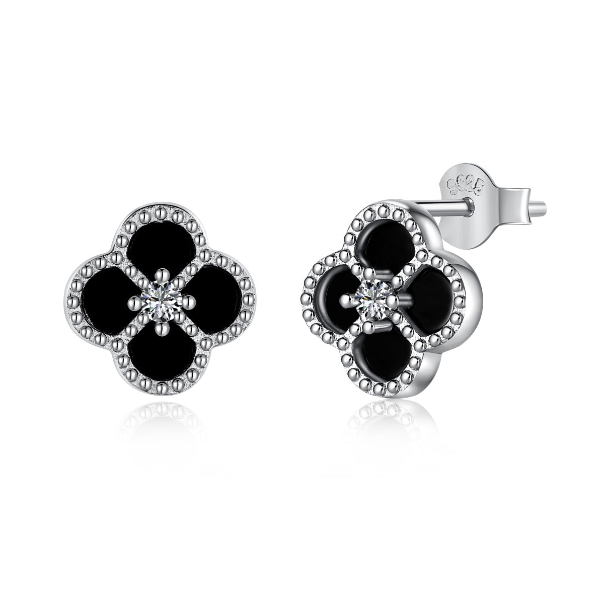 [Rose Tomorrow]Four-Leaf Clover Flower Shape Exquisite Earrings