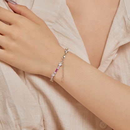 [Rose Tomorrow]Romantic Heart Shape Round Cut Lover Bracelet