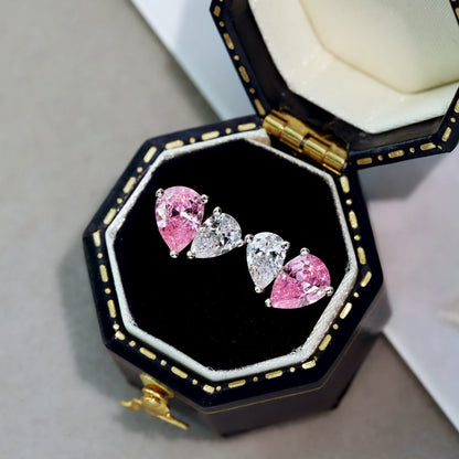 [Rose Tomorrow]Dazzling Elegant Heart Cut Lover Earrings