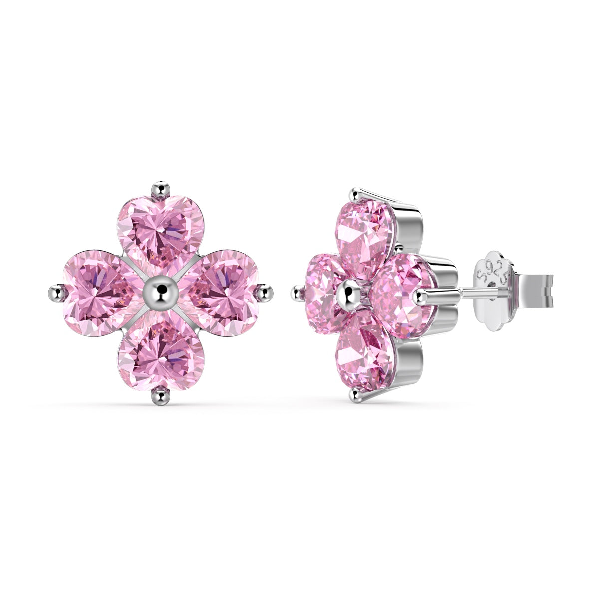 [Rose Tomorrow]Four-Leaf Clover Ball Earrings