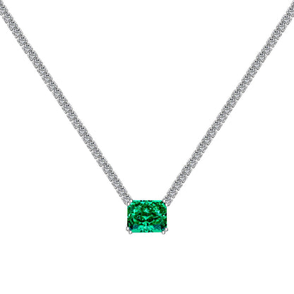 [Rose Tomorrow]4.0 Carat Elegant Radiant Cut Necklace