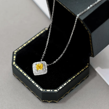 [Rose Tomorrow]Sparkling Asscher Cut Necklace