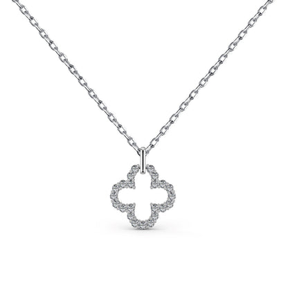 [Rose Tomorrow]Four-Leaf Clover Hollow Design Exquisite Necklace