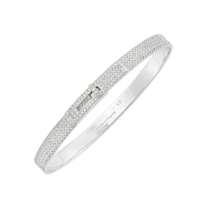 [Rose Tomorrow]HM KELLY BRACELET IN SILVER AND FULL PAVE DIAMOND