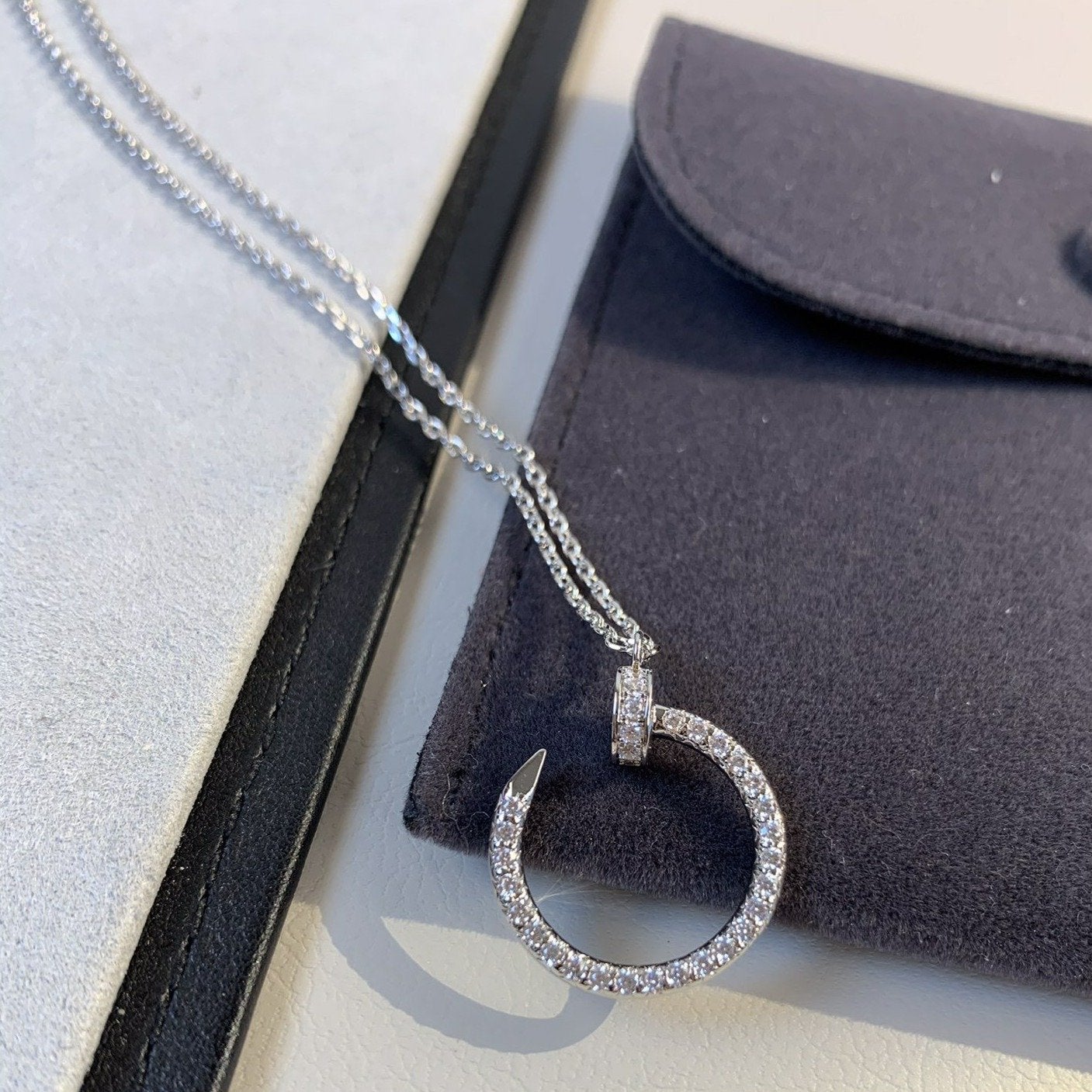 [Rose Tomorrow]JUSTE NECKLACE SILVER DIAMONDS