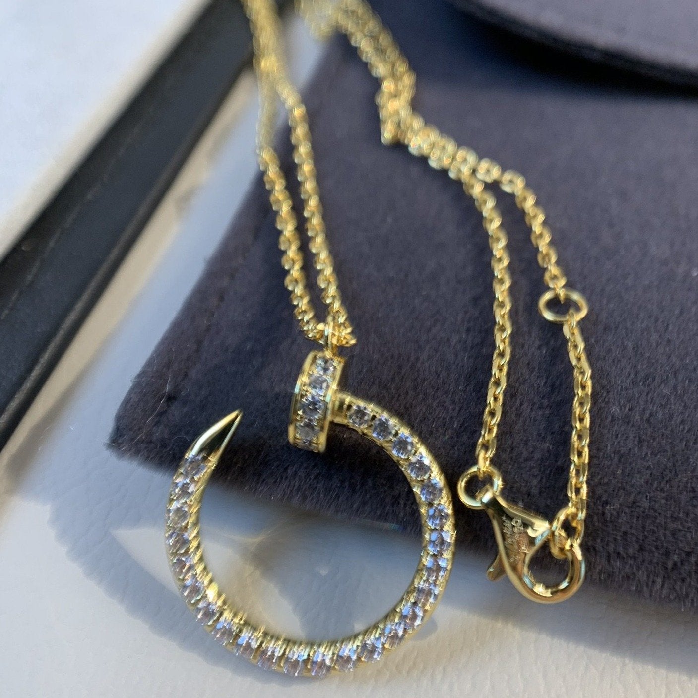 [Rose Tomorrow]JUSTE NECKLACE GOLD DIAMONDS