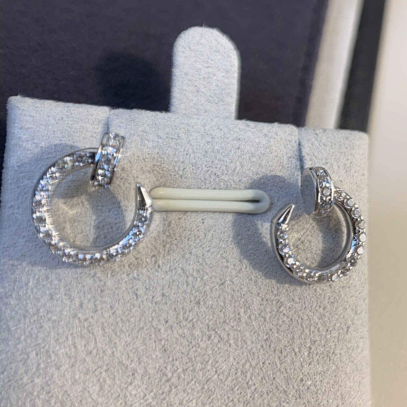 [Rose Tomorrow]JUSTE EARRINGS SILVER DIAMONDS