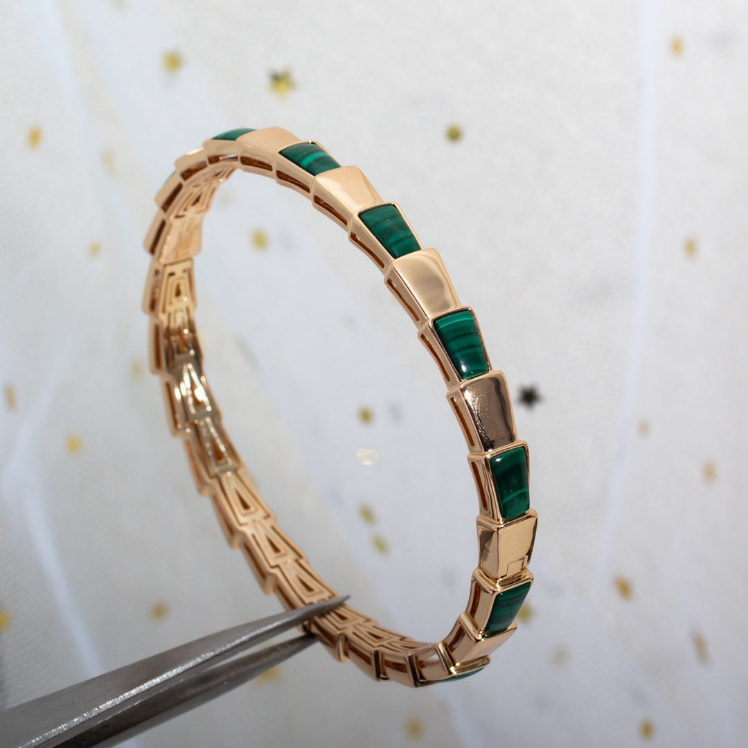 [Rose Tomorrow]SERPENTI BRACELET PINK GOLD MALACHITE