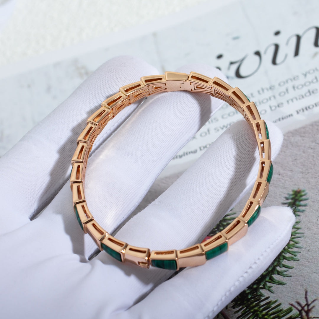 [Rose Tomorrow]SERPENTI BRACELET PINK GOLD MALACHITE