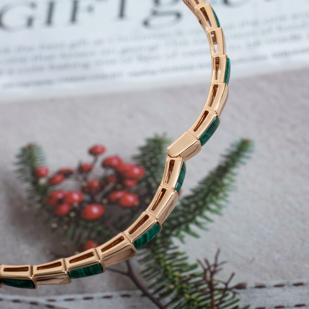 [Rose Tomorrow]SERPENTI BRACELET PINK GOLD MALACHITE