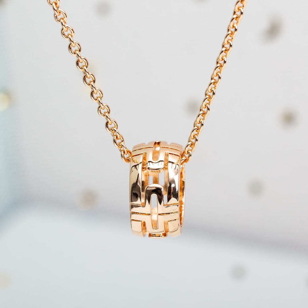 [Rose Tomorrow]PARENTESI NECKLACE PINK GOLD