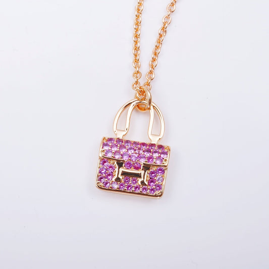 [Rose Tomorrow]CONSTANCE PEDANT PURPLE DIAMOND NECKLACE