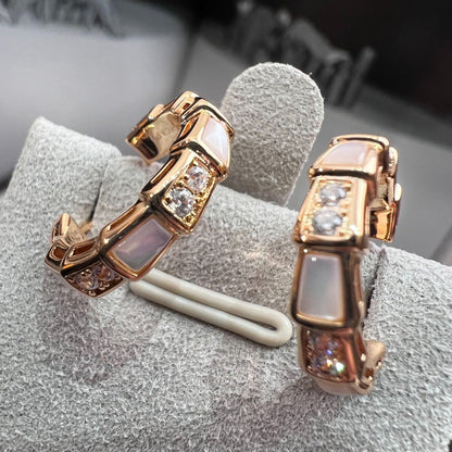 [Rose Tomorrow]SERPENTI MOP PINK GOLD EARRINGS