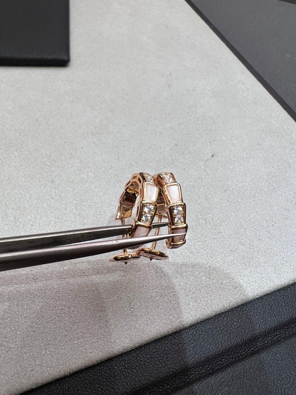 [Rose Tomorrow]SERPENTI MOP PINK GOLD EARRINGS