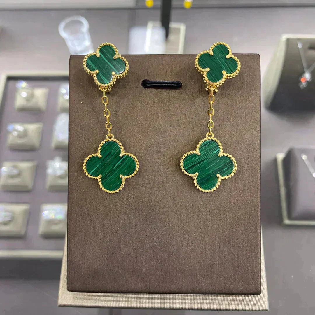 [Rose Tomorrow]CLOVER 2 MOTIFS  EARRINGS (MULTIPLE CHOICESC