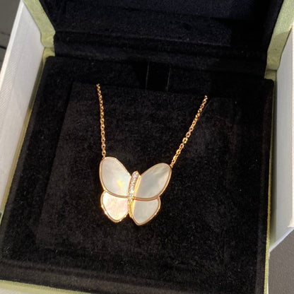 [Rose Tomorrow]BUTTERFLY GOLD MOP DIAMOND NECKLACE