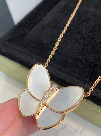 [Rose Tomorrow]BUTTERFLY GOLD MOP DIAMOND NECKLACE