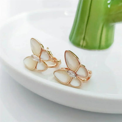 [Rose Tomorrow]BUTTERFLY MOP DIAMOND EARRINGS