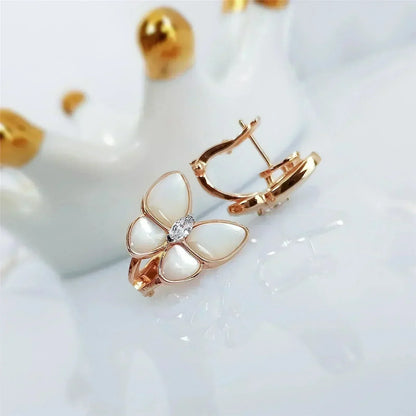 [Rose Tomorrow]BUTTERFLY MOP DIAMOND EARRINGS