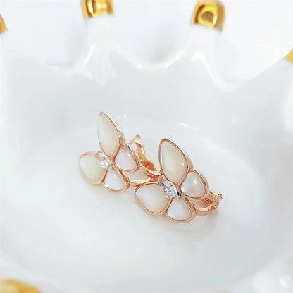 [Rose Tomorrow]BUTTERFLY MOP DIAMOND EARRINGS