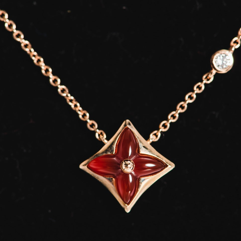 [Rose Tomorrow]STAR NECKLACE PINK GOLD 1 DIAMOND