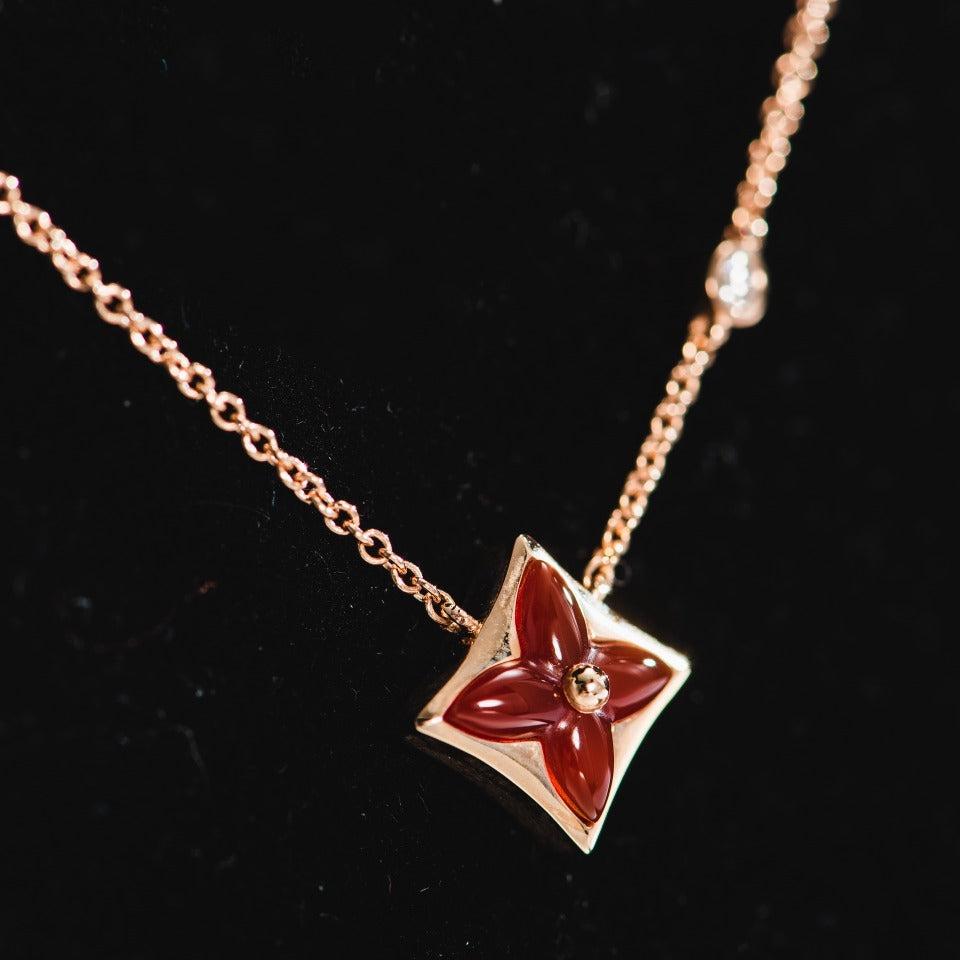 [Rose Tomorrow]STAR NECKLACE PINK GOLD 1 DIAMOND