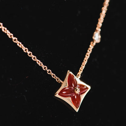 [Rose Tomorrow]STAR NECKLACE PINK GOLD 1 DIAMOND